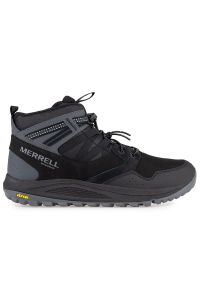 Buty Merrell Nova Sneaker Boot Bungee Waterproof J067109 - czarne. Zapięcie: sznurówki. Kolor: czarny. Materiał: skóra, syntetyk, zamsz, materiał. Szerokość cholewki: normalna. Sezon: zima #1