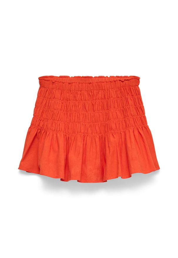 Vero Moda Spódnica mini Sofia 10350924 Pomarańczowy Regular Fit. Kolor: pomarańczowy. Materiał: bawełna