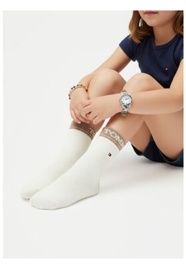 TOMMY HILFIGER - Tommy Hilfiger Skarpety długie 701236328 Écru. Materiał: bawełna