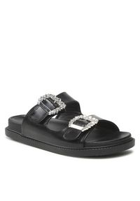 DeeZee Klapki E566-40 Czarny. Kolor: czarny. Materiał: skóra #3