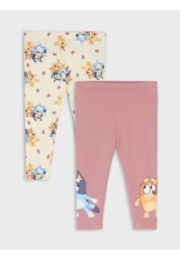 Sinsay - Legginsy 2 pack Bluey - kremowy. Kolor: kremowy #1