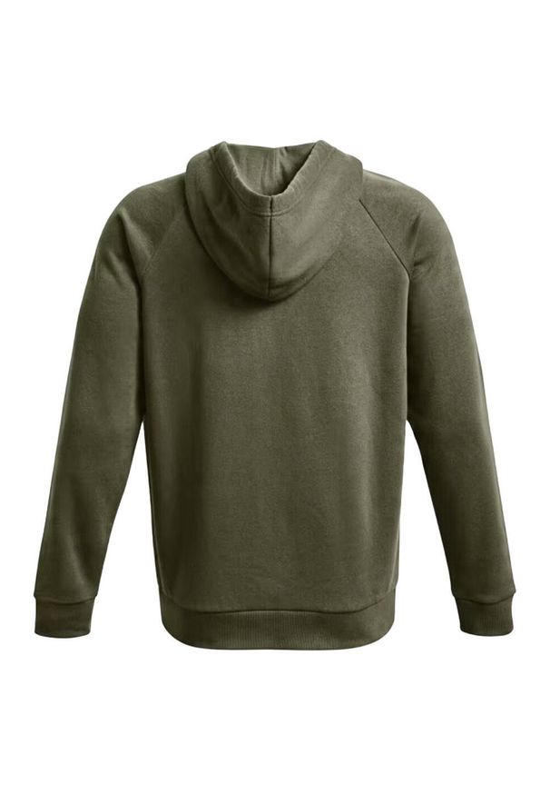 Under Armour - Męska Bluza Sportstyle Rival Fleece Z Pełnym Zamkiem Błyskawicznym. Kolor: zielony