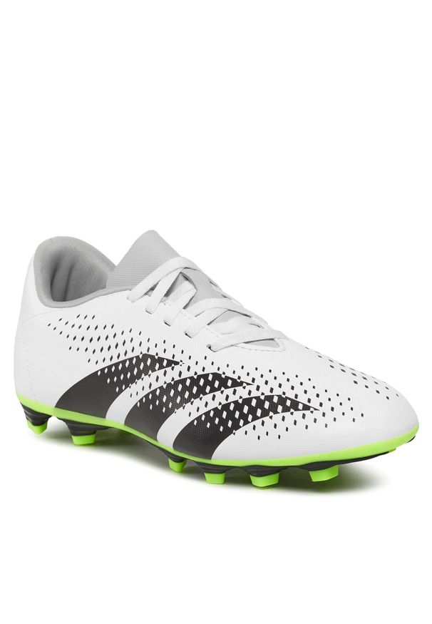 Adidas - Buty adidas Predator Accuracy.4 Flexible Ground Boots IE9434 Ftwwht/Cblack/Luclem. Kolor: biały. Materiał: skóra
