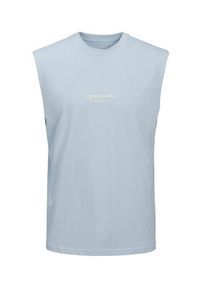 Jack & Jones - Jack&Jones Tank top Vesterbro 12250430 Błękitny Oversize. Kolor: niebieski. Materiał: bawełna #7