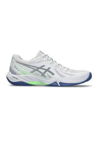 Buty do squasha męskie Asics Blade FF. Kolor: biały, niebieski, wielokolorowy. Sport: piłka ręczna