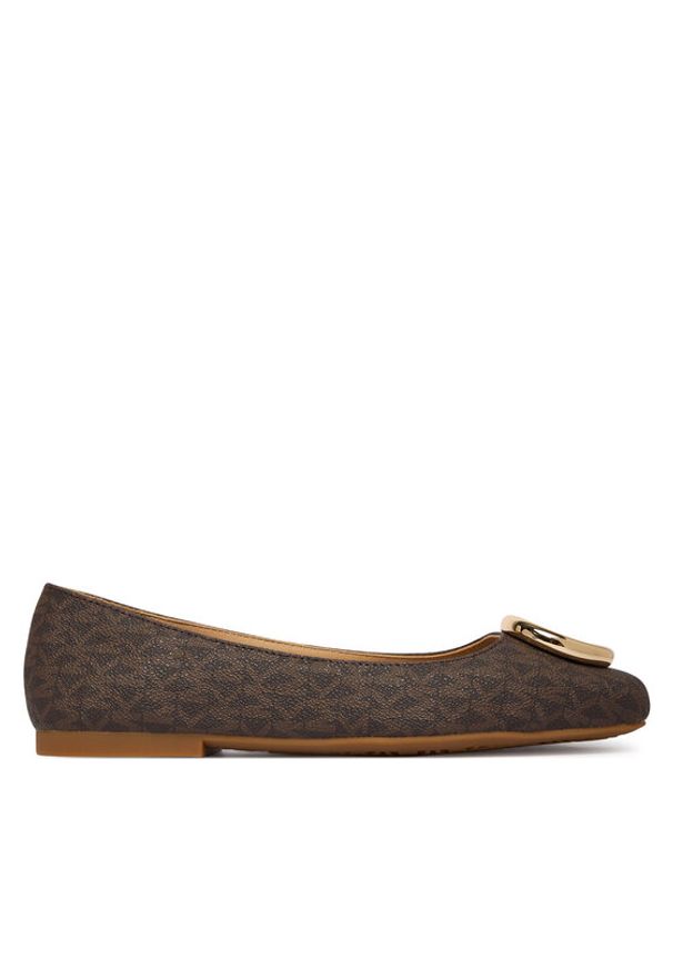 MICHAEL Michael Kors Baleriny Milan Flex Ballet 40F5MLFP1B Brązowy. Kolor: brązowy. Materiał: skóra