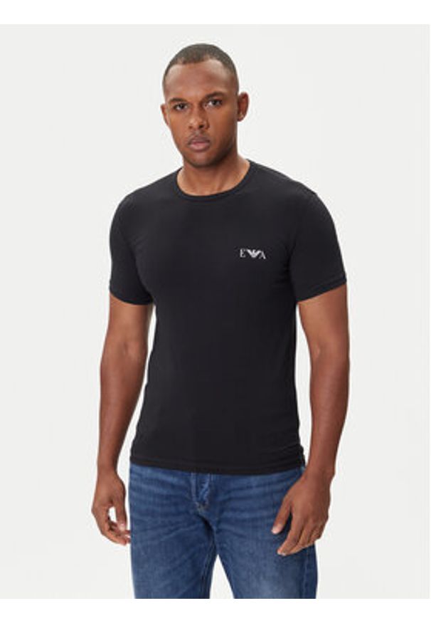 Emporio Armani Underwear Komplet t-shirtów EM001849 AF14131 MC005 Czarny Fitted Fit. Kolor: czarny. Materiał: bawełna