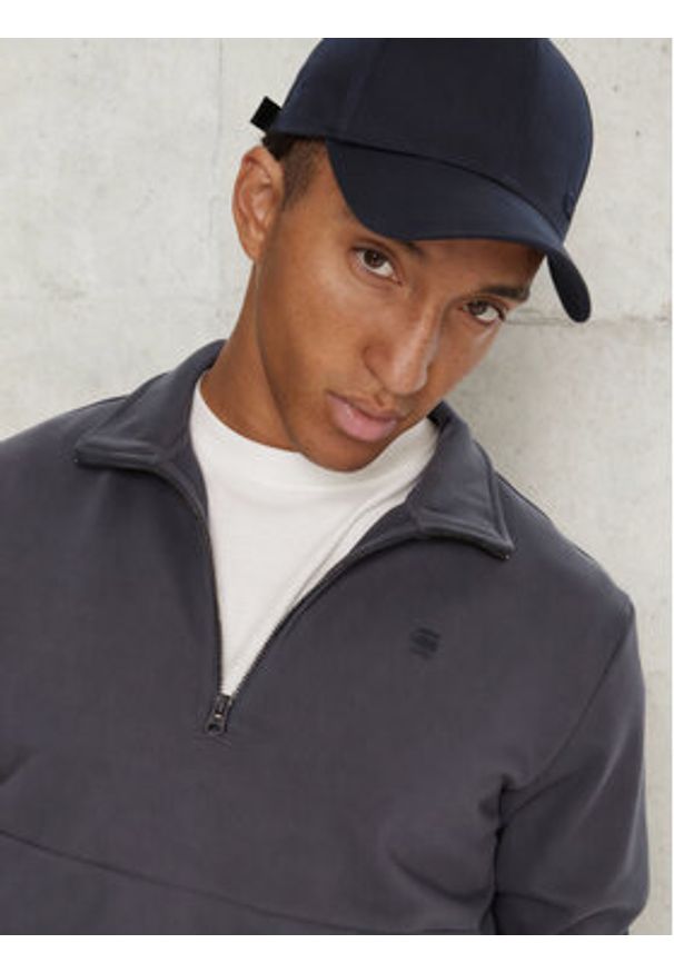 G-Star RAW - G-Star Raw Bluza Nifous Half Zip D26305-D566 Granatowy Regular Fit. Kolor: niebieski. Materiał: syntetyk