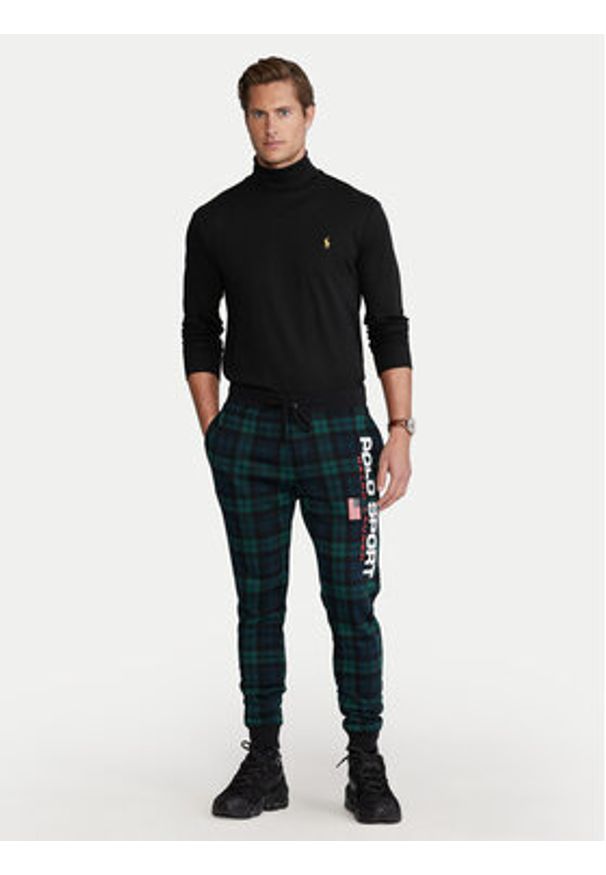 Polo Ralph Lauren Golf 710853205001 Czarny Slim Fit. Typ kołnierza: polo, golf. Kolor: czarny. Materiał: bawełna