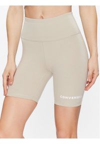 Converse Szorty sportowe Wordmark 10024539-A02 Écru Slim Fit. Materiał: bawełna #1