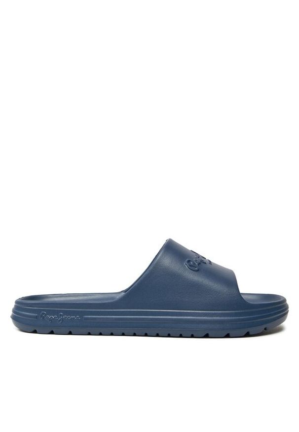 Pepe Jeans Klapki Beach Slide M PMS70159 Granatowy. Kolor: niebieski. Materiał: syntetyk