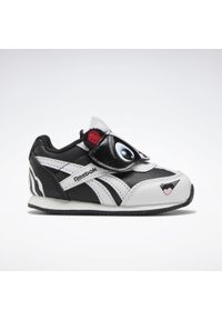 Buty do chodzenia niemowlęce Reebok Royal CL Jogger. Zapięcie: rzepy. Kolor: czarny, biały, wielokolorowy. Materiał: syntetyk, materiał. Szerokość cholewki: normalna. Model: Reebok Royal. Sport: turystyka piesza