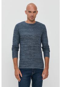 PRODUKT by Jack & Jones - Produkt by Jack & Jones Sweter męski. Okazja: na co dzień. Kolor: niebieski. Materiał: dzianina. Długość rękawa: długi rękaw. Długość: długie. Styl: casual