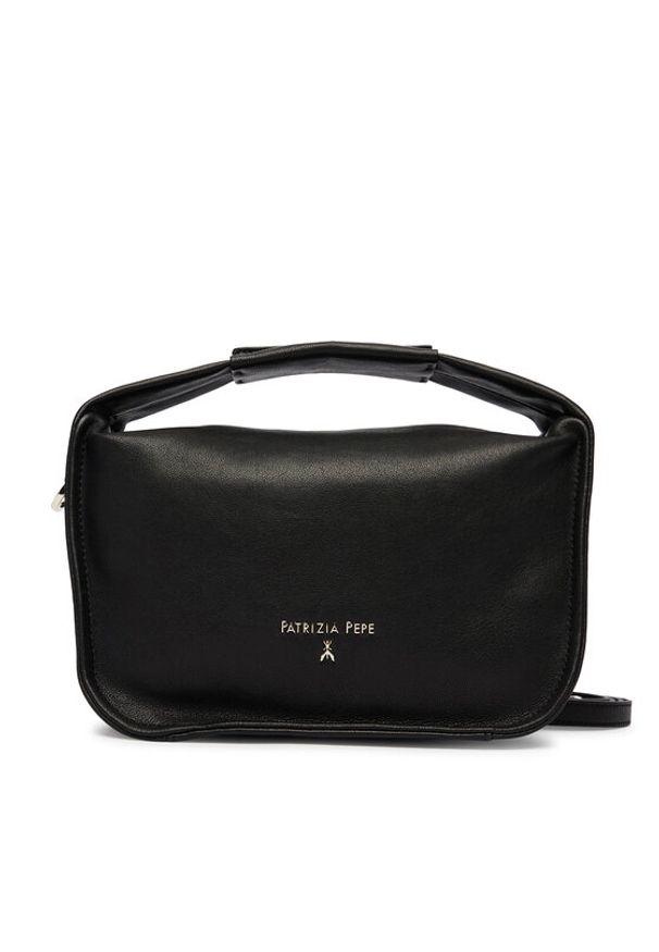 Patrizia Pepe Torebka 8B0316/L177-K103 Czarny. Kolor: czarny. Materiał: skórzane