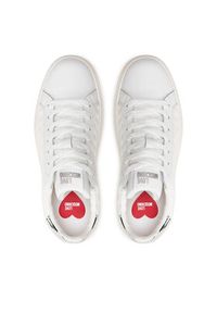 Love Moschino - LOVE MOSCHINO Sneakersy JA15134G1LIO410A Biały. Kolor: biały. Materiał: materiał #4