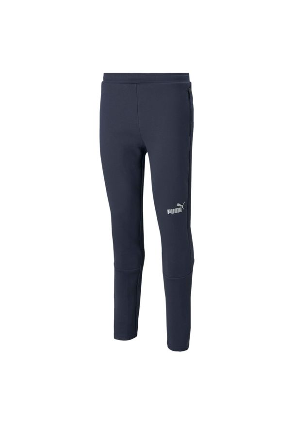 Spodnie Puma Teamfinal Casuals Pants, Mężczyźni. Kolor: niebieski. Materiał: bawełna, materiał. Sport: piłka nożna