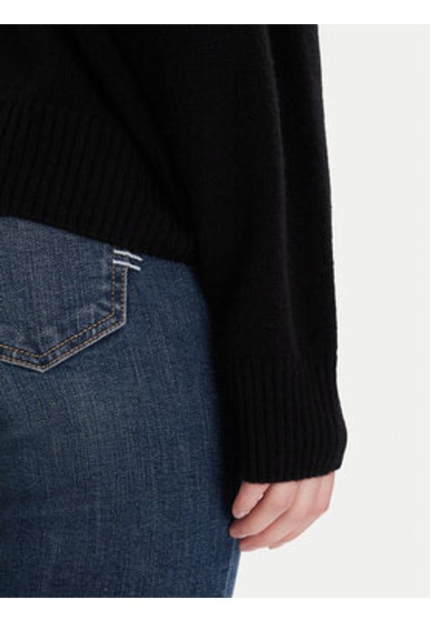 ViCOLO Sweter 77091F Czarny Regular Fit. Kolor: czarny. Materiał: kaszmir