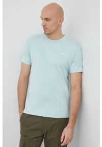 Calvin Klein t-shirt bawełniany kolor zielony. Kolor: zielony. Materiał: bawełna. Wzór: nadruk