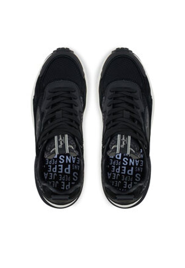 Pepe Jeans Sneakersy Winslow One PLS600012 Czarny. Kolor: czarny. Materiał: zamsz, skóra