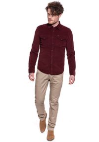 Lee - KOSZULA KOSZULA LEE CLEAN WESTERN SHIRT BURGUNDY L644MRMF. Kolor: czerwony #3