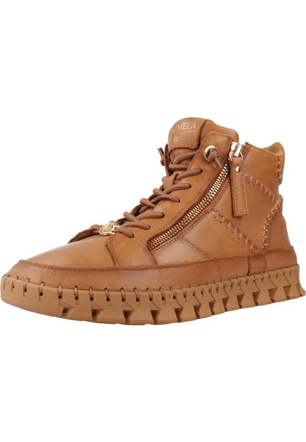 Carmela - Buty CARMELA 162708C Brązowy. Kolor: brązowy. Materiał: tkanina, skóra. Styl: sportowy