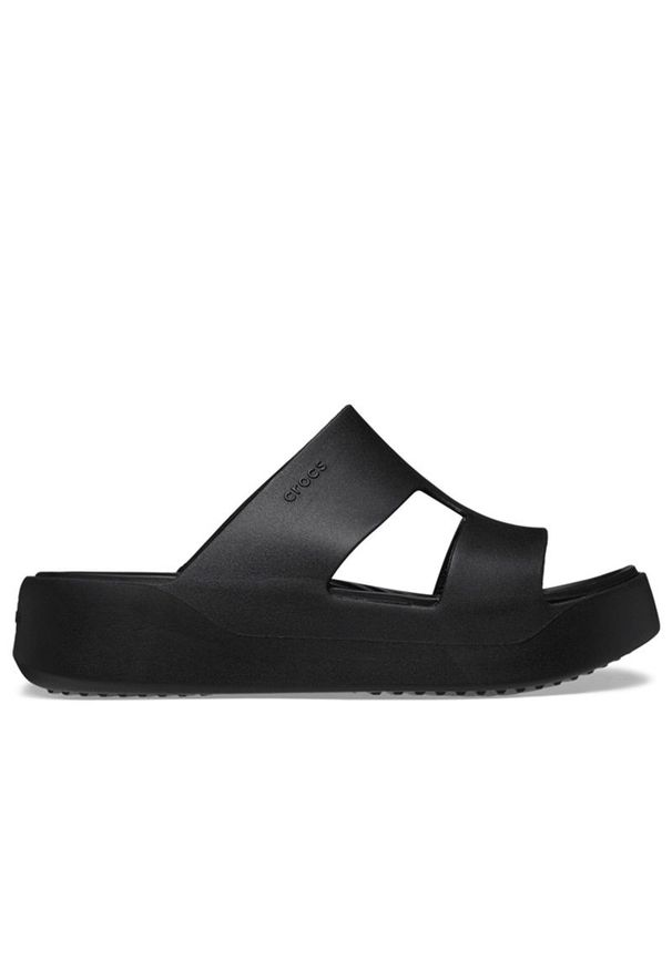 Klapki damskie Crocs Getaway Platform H-Strap 209409-001 - czarne. Kolor: czarny. Sezon: lato. Obcas: na platformie. Styl: klasyczny