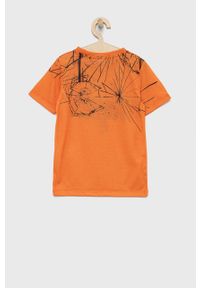 Hype T-shirt dziecięcy kolor pomarańczowy wzorzysty. Okazja: na co dzień. Kolor: pomarańczowy. Materiał: dzianina. Styl: casual