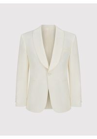 Pako Lorente - PAKO LORENTE – Marynarka smokingowa w jasnym beżowym kolorze. Okazja: na wesele, na ślub cywilny. Kolor: beżowy. Materiał: wełna. Wzór: gładki #8