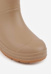 Renee - Ciemnobeżowe Gumowe Kalosze za Kostkę Lunidia. Wysokość cholewki: za kostkę. Kolor: beżowy. Materiał: guma #8