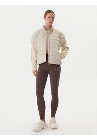 EA7 Emporio Armani Legginsy 7W000426 AF12484 U6063 Brązowy Slim Fit. Kolor: brązowy. Materiał: bawełna #4