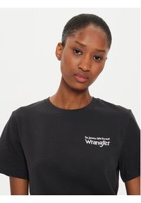 Wrangler T-Shirt Graphic 112356429 Czarny Regular Fit. Kolor: czarny. Materiał: bawełna