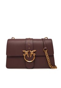 Pinko - PINKO Torebka Love One Classic ST.CL Al 25-26 PLTT 105857 A0F1 Bordowy. Kolor: czerwony. Materiał: skórzane