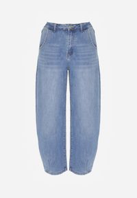 Born2be - Niebieskie Jeansy z Bawełną w Stylu Balloon Vilinevera. Okazja: na co dzień. Kolor: niebieski. Styl: casual #2