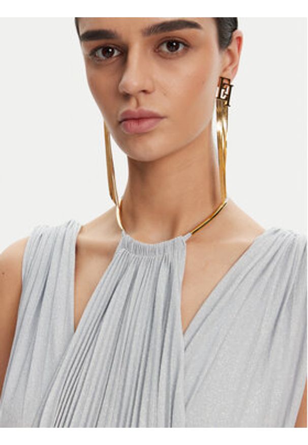 Elisabetta Franchi Sukienka wieczorowa AB-R21-52E2 Błękitny Regular Fit. Kolor: niebieski. Materiał: wiskoza. Styl: wizytowy