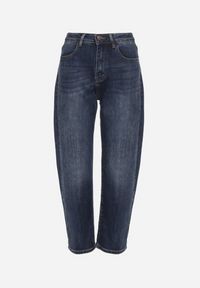 Born2be - Niebieskie Jeansy Mom Fit z Wysokim Stanem i Domieszką Wiskozy Atavite. Okazja: na randkę, na co dzień. Stan: podwyższony. Kolor: niebieski. Styl: klasyczny, casual #7