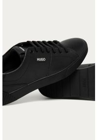 Hugo - Buty skórzane. Nosek buta: okrągły. Zapięcie: sznurówki. Kolor: czarny. Materiał: skóra. Szerokość cholewki: normalna #2