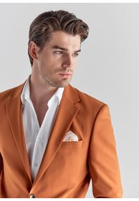 Pako Lorente - PAKO LORENTE – Pomarańczowa marynarka garniturowa P22SF-3G-021-P-S. Okazja: na ślub cywilny, na wesele. Kolor: pomarańczowy. Materiał: poliester, elastan, wiskoza #2