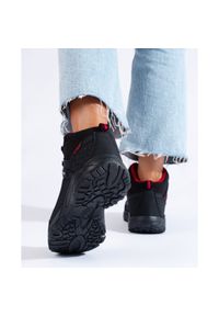 Buty trekkingowe damskie z wysoką cholewką DK czarne. Wysokość cholewki: przed kolano. Kolor: czarny. Materiał: materiał. Szerokość cholewki: normalna #5