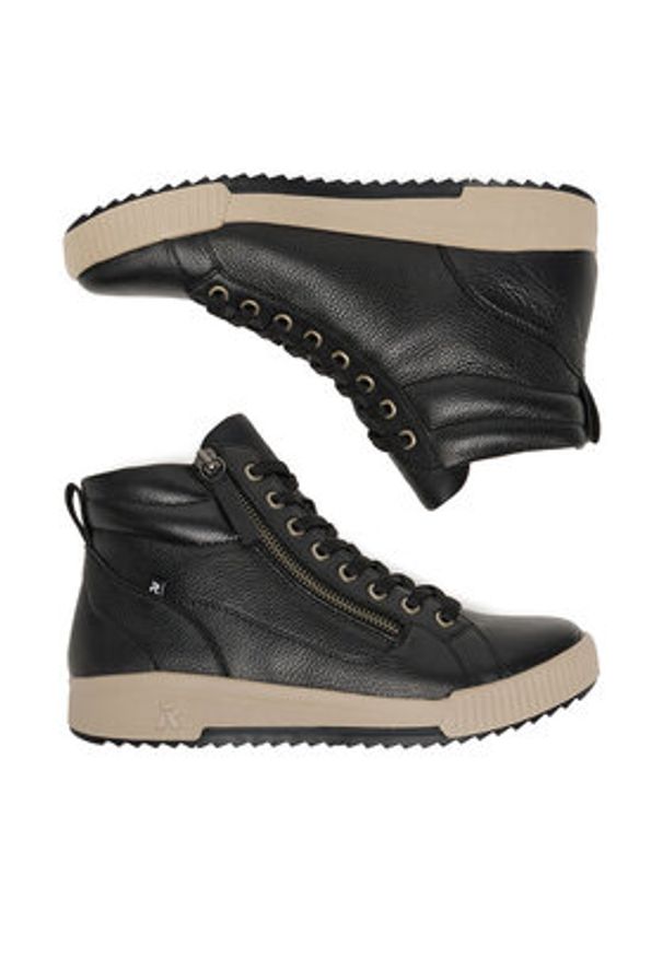 Rieker Sneakersy CEO-W0164-00 Czarny. Kolor: czarny. Materiał: skóra