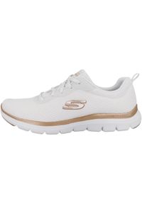 skechers - Obuwie Sportowe Damskie Skechers Mesh Lace-Up W Biały. Kolor: różowy, biały, wielokolorowy. Materiał: mesh, materiał. Szerokość cholewki: normalna. Model: Skechers Sport. Sport: turystyka piesza