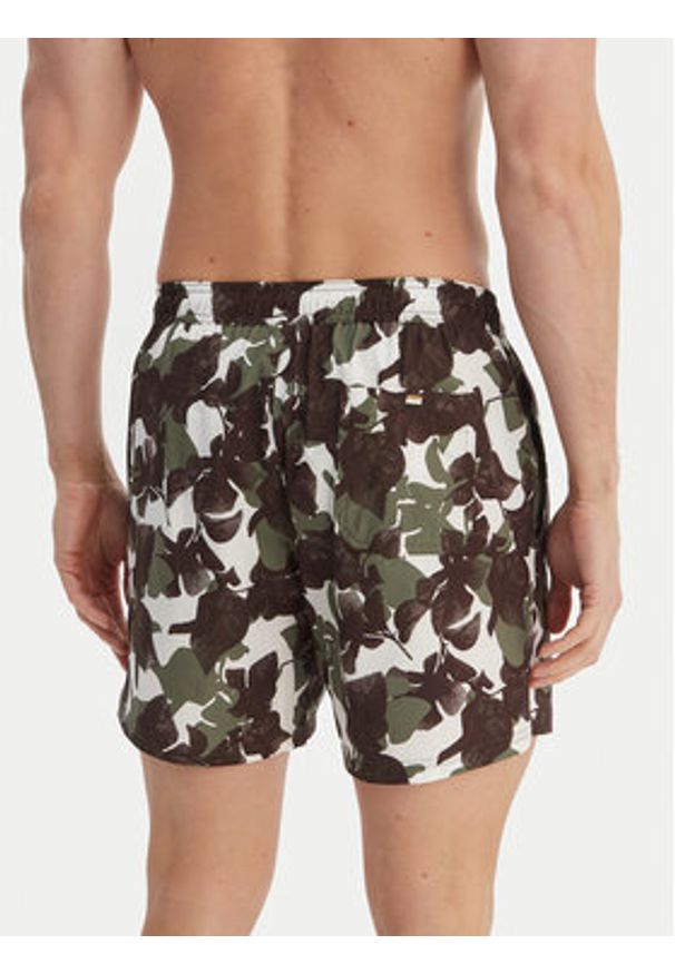 BOSS Szorty kąpielowe Pike 50561145 Zielony Regular Fit. Kolor: zielony. Materiał: syntetyk