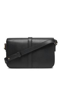 TOMMY HILFIGER - Tommy Hilfiger Torebka Th Libre Flap Crossover AW0AW17723 Czarny. Kolor: czarny. Materiał: skórzane #4