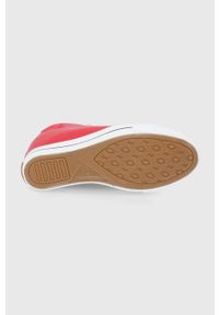 Cross Jeans Trampki damskie kolor czerwony. Nosek buta: okrągły. Zapięcie: sznurówki. Kolor: czerwony. Obcas: na koturnie #4