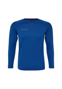 Koszulka termoaktywna z długim rękawem dla dorosłych Hummel First Performance. Kolor: niebieski. Materiał: jersey. Długość rękawa: długi rękaw. Długość: długie