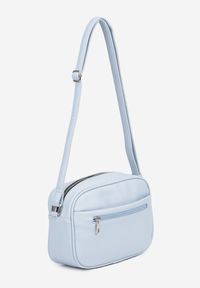 Born2be - Niebieska Torebka na Ramię z Metaliczną Ozdobą Naneloria. Kolor: niebieski. Wzór: aplikacja. Styl: klasyczny, casual, elegancki, biznesowy. Rodzaj torebki: na ramię #3