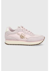 GANT - Gant sneakersy Bevinda kolor różowy. Nosek buta: okrągły. Zapięcie: sznurówki. Kolor: różowy. Materiał: skóra