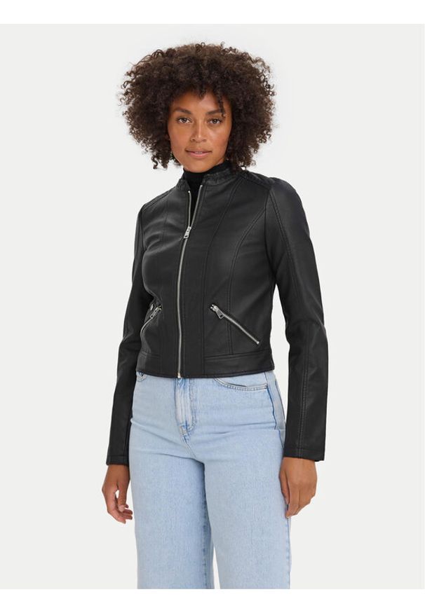 Vero Moda Kurtka z imitacji skóry 10274998 Czarny Regular Fit. Kolor: czarny. Materiał: skóra