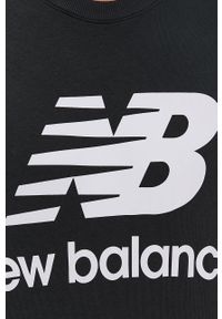New Balance Bluza MT03560BK męska kolor czarny z nadrukiem MT03560BK-001. Okazja: na co dzień. Kolor: czarny. Materiał: dzianina. Wzór: nadruk. Styl: casual #5