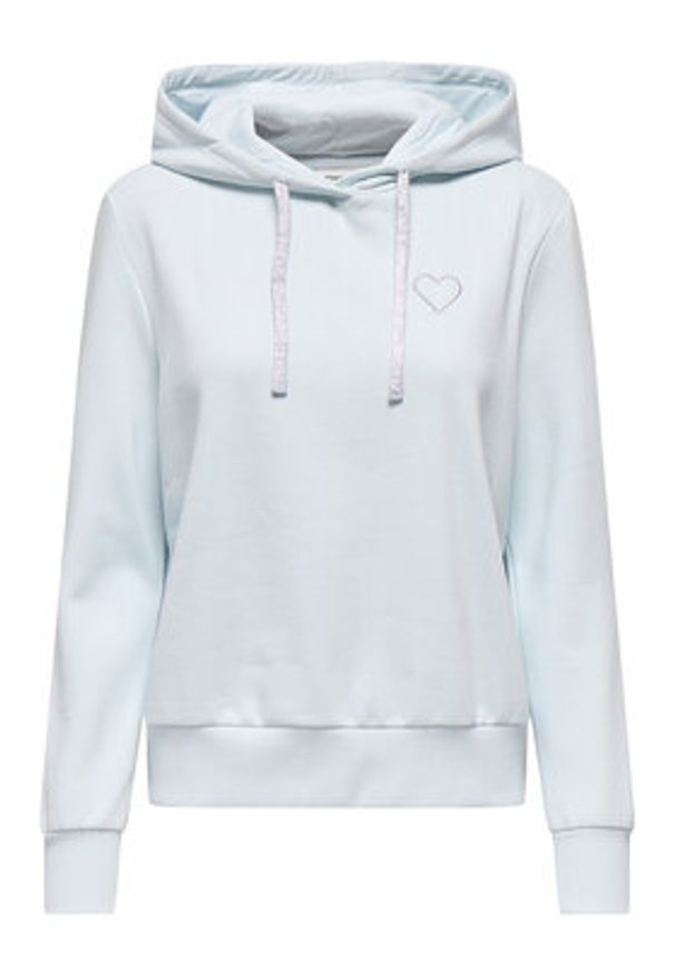 only - ONLY Bluza Noli 15312874 Błękitny Regular Fit. Kolor: niebieski. Materiał: bawełna, syntetyk