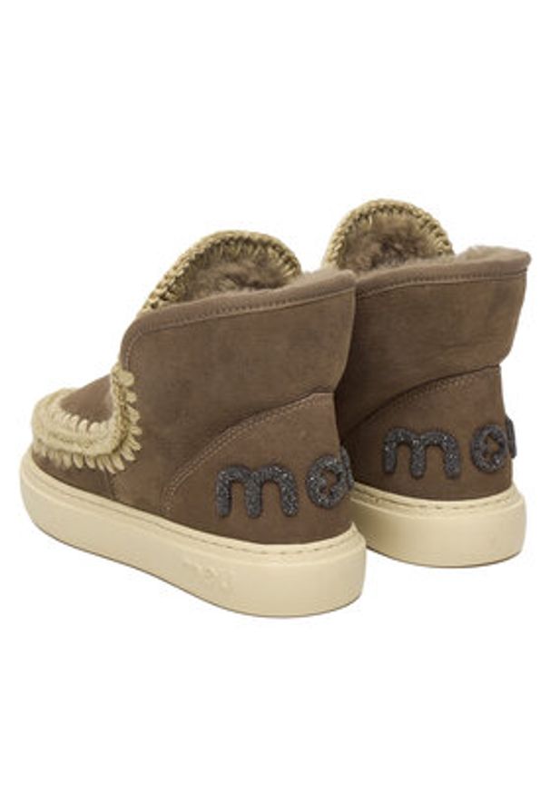 Mou Śniegowce MU.FW411001A Szary. Kolor: szary. Materiał: zamsz, skóra